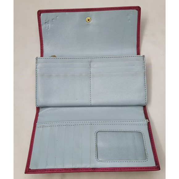 Fossil Pink Leather Credit Card ID Window Trifold Wallet - Picture 11 of 16